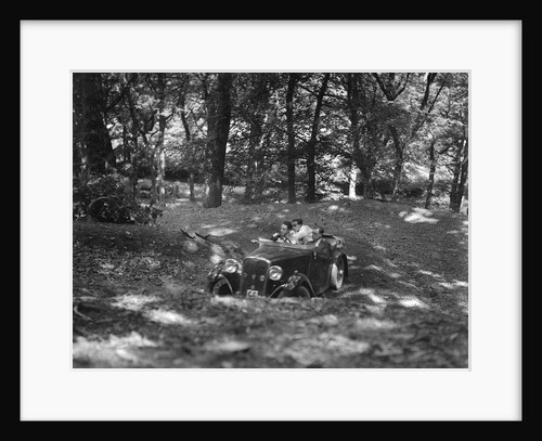 Singer taking part in the B&HMC Brighton-Beer Trial, Fingle Bridge Hill, Devon, 1934 by Bill Brunell