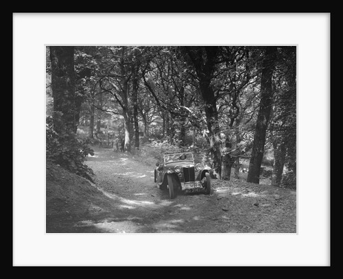 MG PA taking part in the B&HMC Brighton-Beer Trial, Fingle Bridge Hill, Devon, 1934 by Bill Brunell