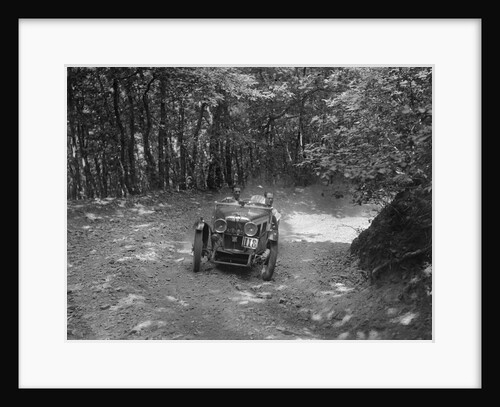 MG J2 competing in the B&HMC Brighton-Beer Trial, Fingle Bridge Hill, Devon, 1934 by Bill Brunell