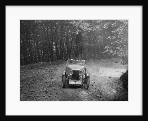 MG J2 competing in the B&HMC Brighton-Beer Trial, Fingle Bridge Hill, Devon, 1934 by Bill Brunell