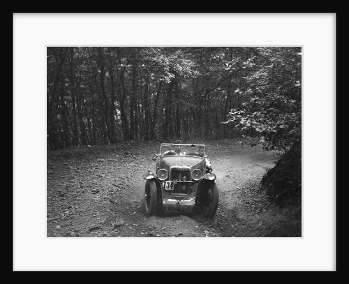MG J2 competing in the B&HMC Brighton-Beer Trial, Fingle Bridge Hill, Devon, 1934 by Bill Brunell