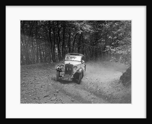 Singer coupe competing in the B&HMC Brighton-Beer Trial, Fingle Bridge Hill, Devon, 1934 by Bill Brunell