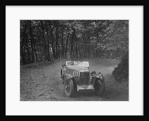 MG Magna competing in the B&HMC Brighton-Beer Trial, Fingle Bridge Hill, Devon, 1934 by Bill Brunell