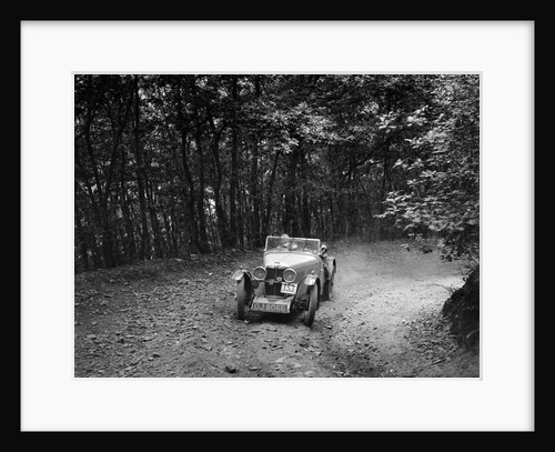 MG J2 competing in the B&HMC Brighton-Beer Trial, Fingle Bridge Hill, Devon, 1934 by Bill Brunell