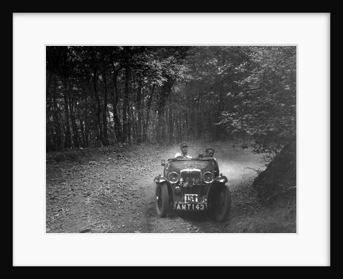 MG J2 competing in the B&HMC Brighton-Beer Trial, Fingle Bridge Hill, Devon, 1934 by Bill Brunell