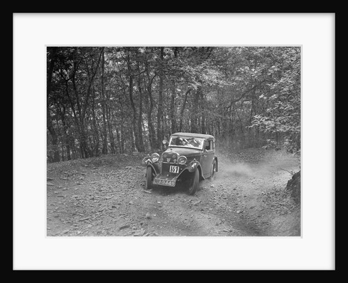 Singer coupe competing in the B&HMC Brighton-Beer Trial, Fingle Bridge Hill, Devon, 1934 by Bill Brunell