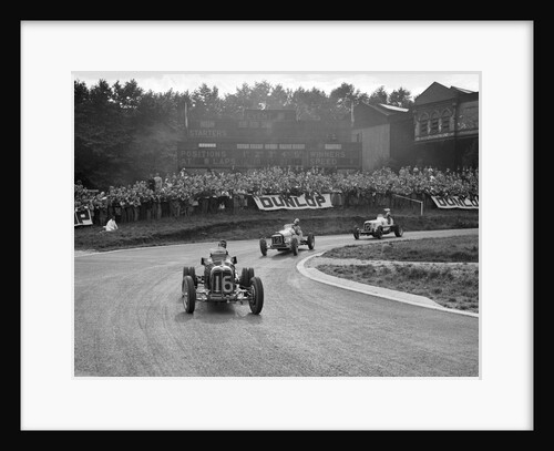 Raymond Mays' ERA leading an MG and another ERA, Imperial Trophy, Crystal Palace, 1939 by Bill Brunell