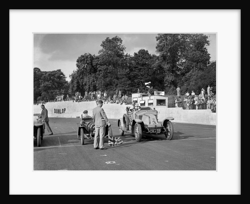 Bugatti and Renault on the start line for the Vintage Cup, Crystal Palace, 1939 by Bill Brunell