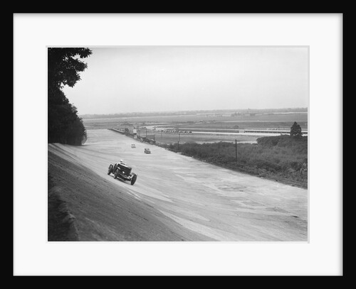 Talbot 95 Special of GA Wooding racing on the banking at Brooklands, 1938 or 1939 by Bill Brunell