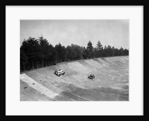 Oliver Bertram's Barnato-Hassan and GA Wooding's Talbot 95 Special, Brooklands, 1938 by Bill Brunell