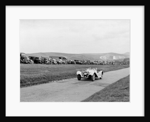 Jaguar SS100 of LJ Simmons competing at the Lewes Speed Trials, Sussex, 1938 by Bill Brunell