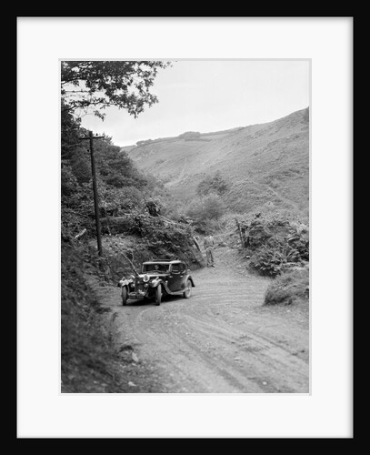 1934 Riley Falcon saloon taking part in a motoring trial in Devon, late 1930s by Bill Brunell