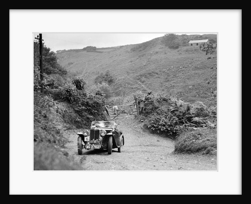 MG Magnette taking part in a motoring trial in Devon, late 1930s by Bill Brunell