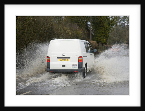 Van driving through Floods at Beauleu 2008 by Unknown