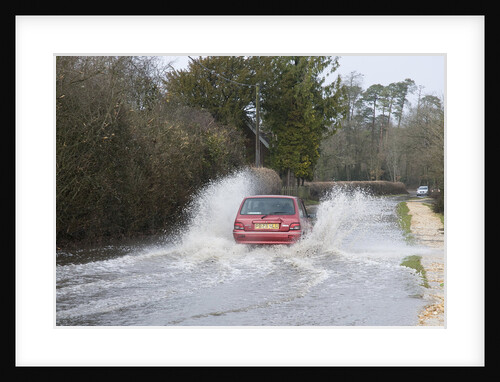 Rover Metro driving through floods at Beaulieu 2008 by Unknown