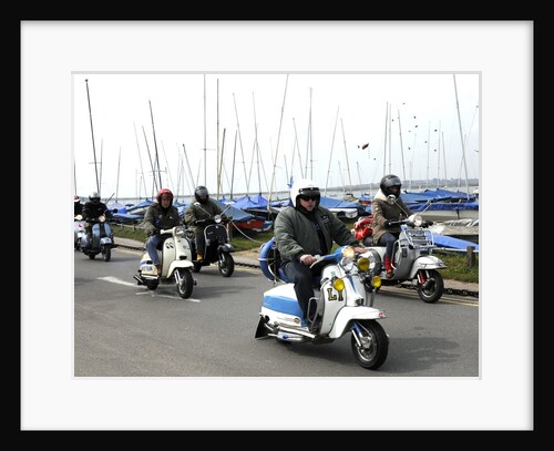 Group of Mods on their Scooters at Mudeford 2008 by Unknown