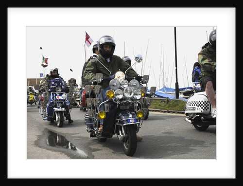 Group of Mods on their Scooters at Mudeford 2008 by Unknown