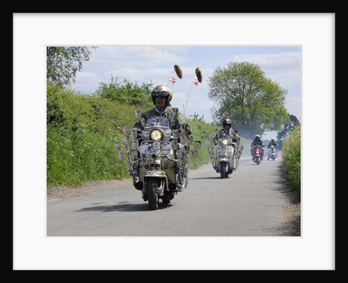 Mods on scooters on club run 2008 by Unknown