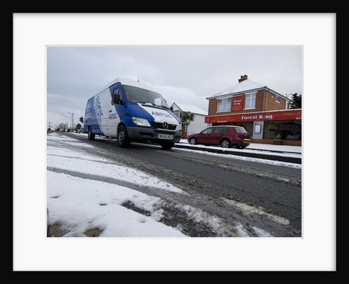 Van driving in slush, Blackfield 2009 by Unknown