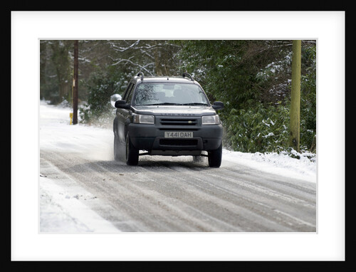 2001 Land Rover Freelander driving on icy road by Unknown