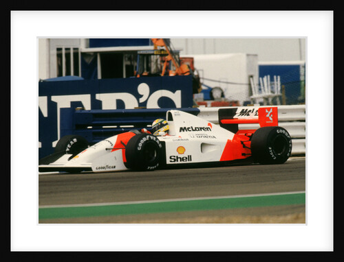 Ayrton Senna in the McLaren MP4-7 1992 British Grand Prix at Silverstone by Unknown