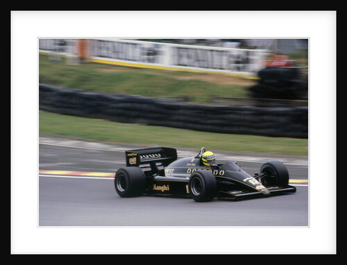 Ayrton Senna in the Lotus 98T at 1985 British Grand Prix Brands Hatch by Unknown