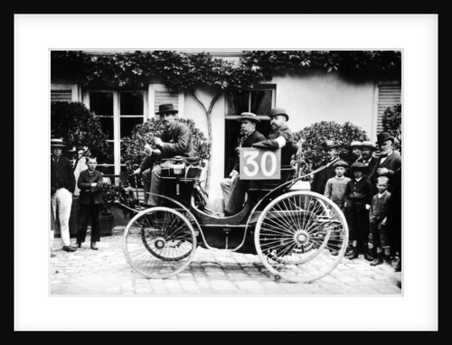 1894 Paris to Rouen race.Marchand in Peugeot by Unknown