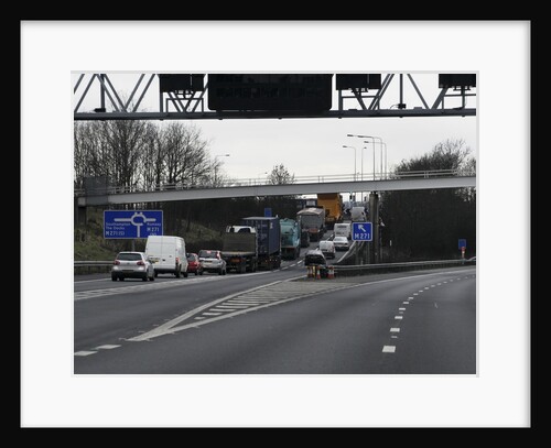 Traffic on M27 Motorway junction slip road by Anonymous