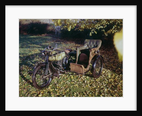 1913 BAT motorcycle with wicker sidecar by Unknown
