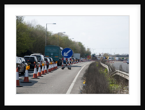 Traffic Jam on A27 roadworks in Sussex near Arundel by Anonymous