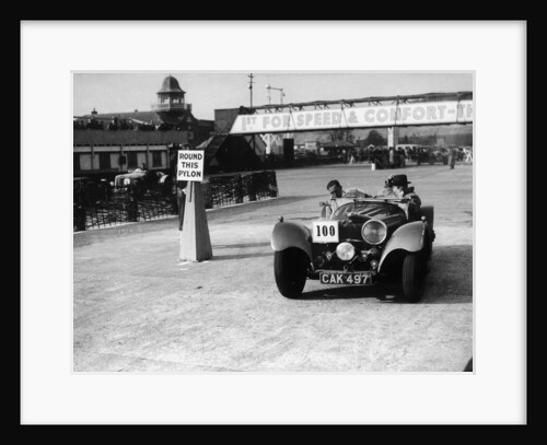 1938 S.S. 100 at Brooklands suring Junior Car Club event 25th March 1939 by Unknown