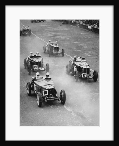 1933 Ulster TT, MG Magnette K3 Nuvolari, car number 17, trails Riley by Unknown