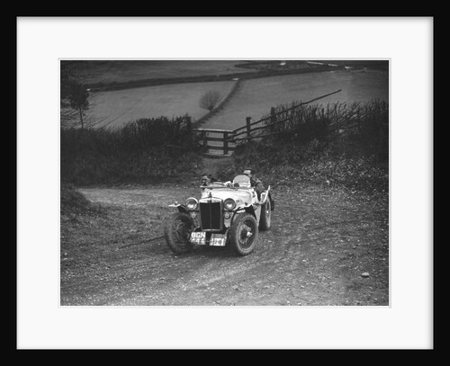 MG PB of K Scales competing in the MG Car Club Midland Centre Trial, 1938 by Bill Brunell