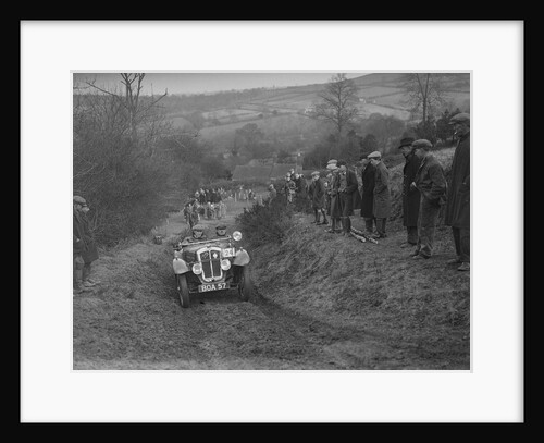 Austin 7 Grasshopper of WH Scriven competing in the MG Car Club Midland Centre Trial, 1938 by Bill Brunell