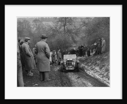Cycle-winged MG J2 of JR Temple competing at the Sunbac Colmore Trial, Gloucestershire, 1933 by Bill Brunell