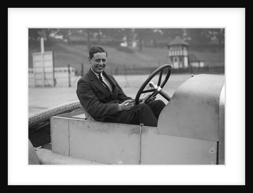 Bertie Kensington Moir in an Aston Martin crude test body, Brooklands, c1921 by Bill Brunell