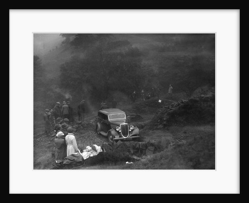 Ford V8 saloon of TC Wise competing in the MCC Sporting Trial, 1935 by Bill Brunell