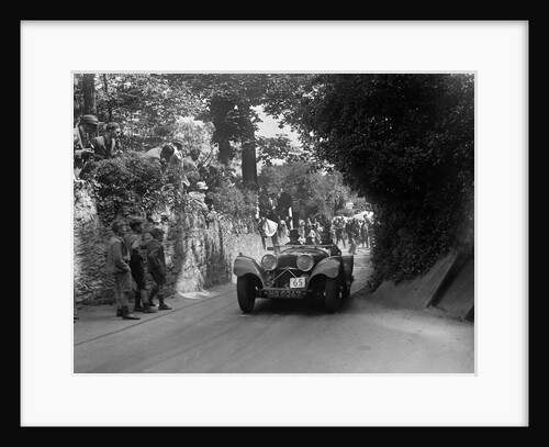 Jaguar SS100 of HE Bradley competing in the MCC Torquay Rally, 1938 by Bill Brunell