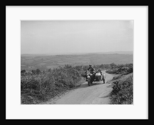 Brough Superior and sidecar of FW Stevenson competing in the MCC Torquay Rally, 1938 by Bill Brunell