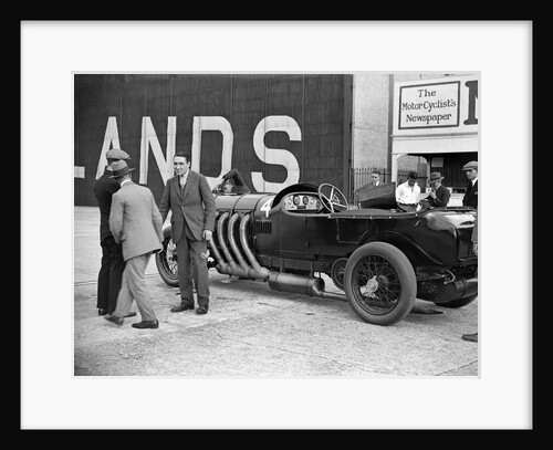 22 litre Benz of GK Clowes at a Surbiton Motor Club race meeting, Brooklands, Surrey, 1928 by Bill Brunell