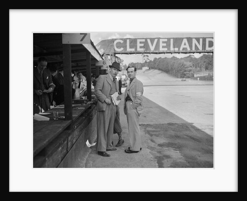 Major Blake Bale by the pits at Brooklands, Surrey, c1930s(?) by Bill Brunell