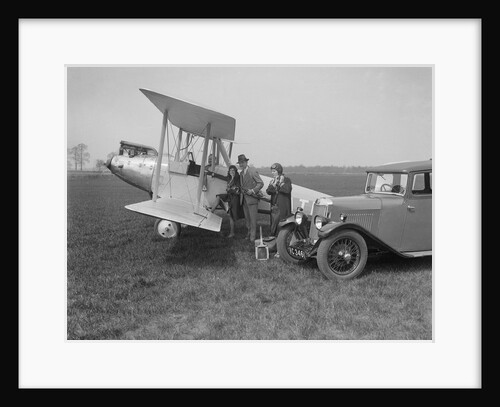 Lea-Francis V type saloon and Blackburn Bluebird aeroplane, c1930 by Bill Brunell