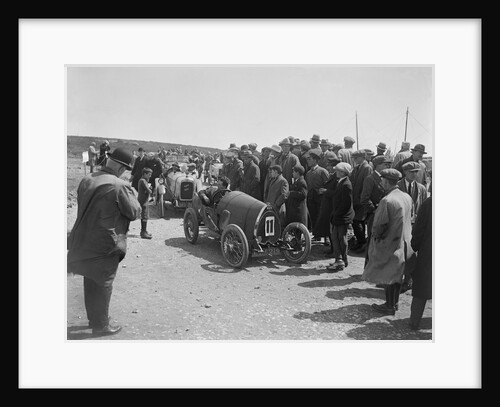 Raymond Mays' Bugatti Brescia and JS Chance's Enfield Allday, Porthcawl Speed Trials, Wales, 1922 by Bill Brunell