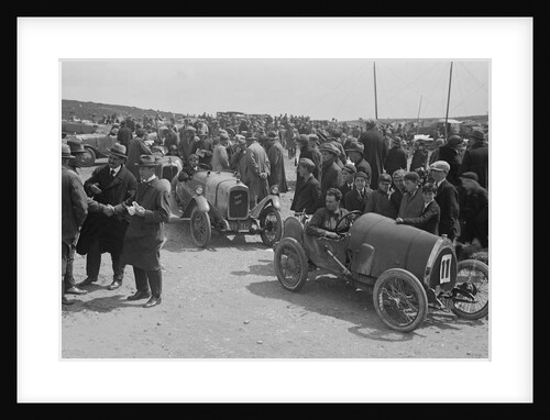 Raymond Mays' Bugatti Brescia and JS Chance's Enfield Allday, Porthcawl Speed Trials, Wales, 1922 by Bill Brunell