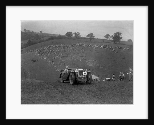 MG Magnette competing in the MG Car Club Rushmere Hillclimb, Shropshire, 1935 by Bill Brunell
