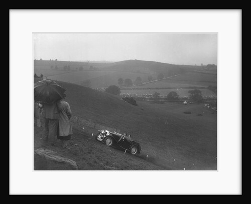 MG Magnette competing in the MG Car Club Rushmere Hillclimb, Shropshire, 1935 by Bill Brunell