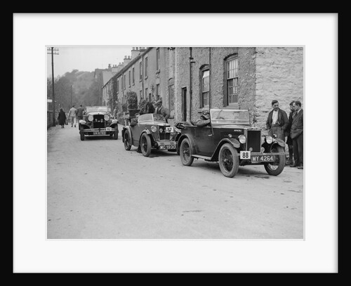 Morris Minor of FR Webb and MG M type of WP Uglow, MCC Sporting Trial, Litton, Derbyshire, 1930 by Bill Brunell