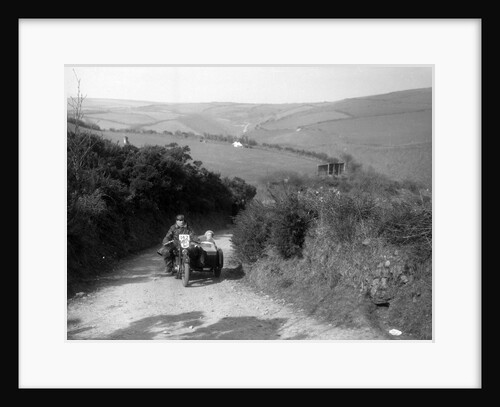 990 cc AJS and sidecar of CF Crossby at the MCC Lands End Trial, Beggars Roost, Devon, 1936 by Bill Brunell
