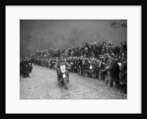 347 cc AJS of J Hey competing in the MCC Lands End Trial, Beggars Roost, Devon, 1936 by Bill Brunell