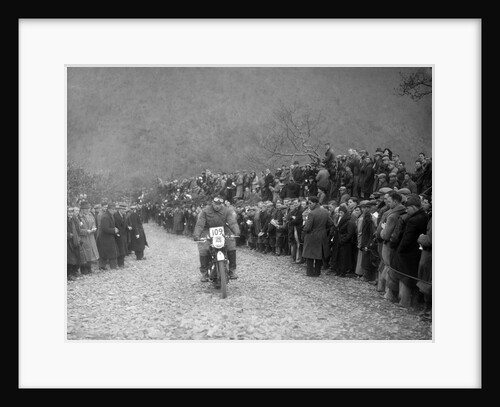 347 cc AJS of RW Cassam competing in the MCC Lands End Trial, Beggars Roost, Devon, 1936 by Bill Brunell